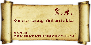 Keresztessy Antonietta névjegykártya